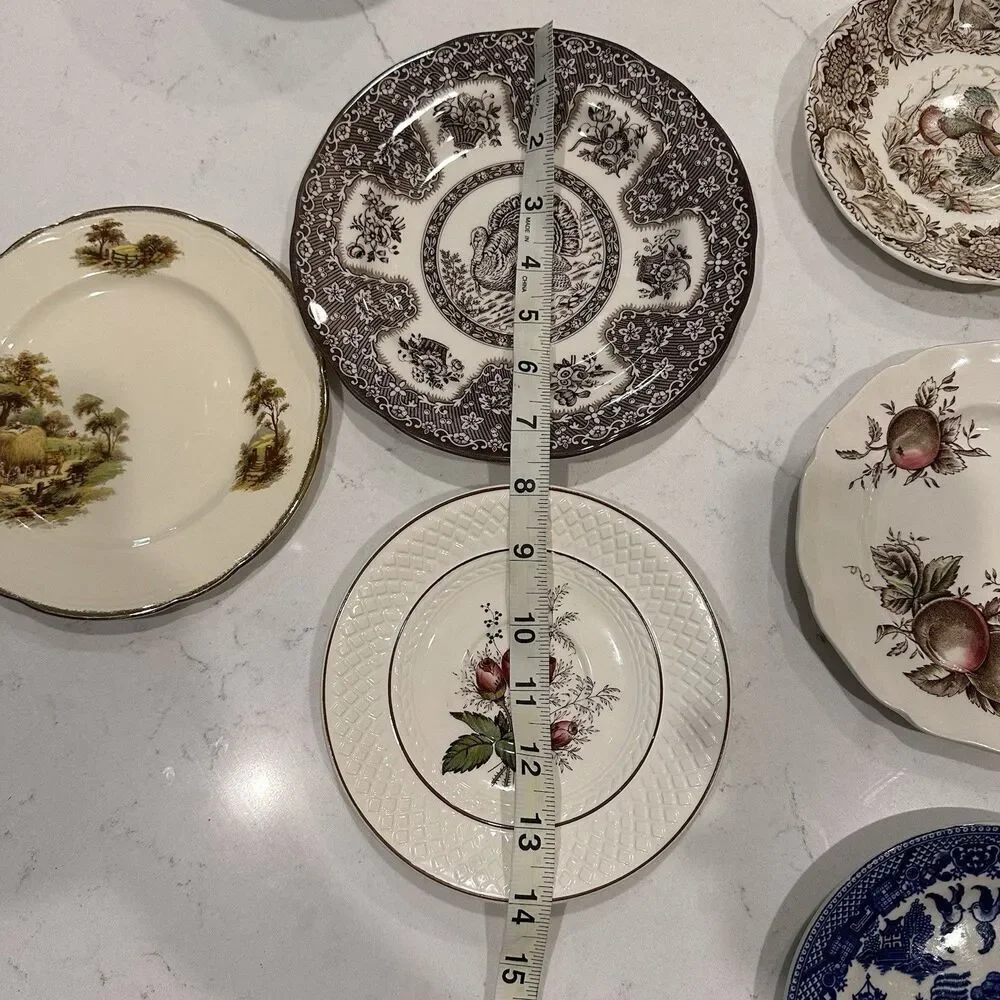 Vintage Mismatched English China Dessert Plates Set of 6 Spode Meakin